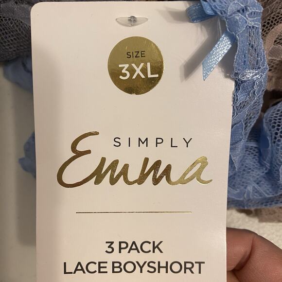 NWT 3PcsLot Women Sexy Panties SheerLace Boyshort Intimate Ladies Underwear 3XL - Picture 3 of 7